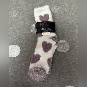 5 for $15! Rachel Roy Fuzzy Purple Heart Socks 2 Pairs